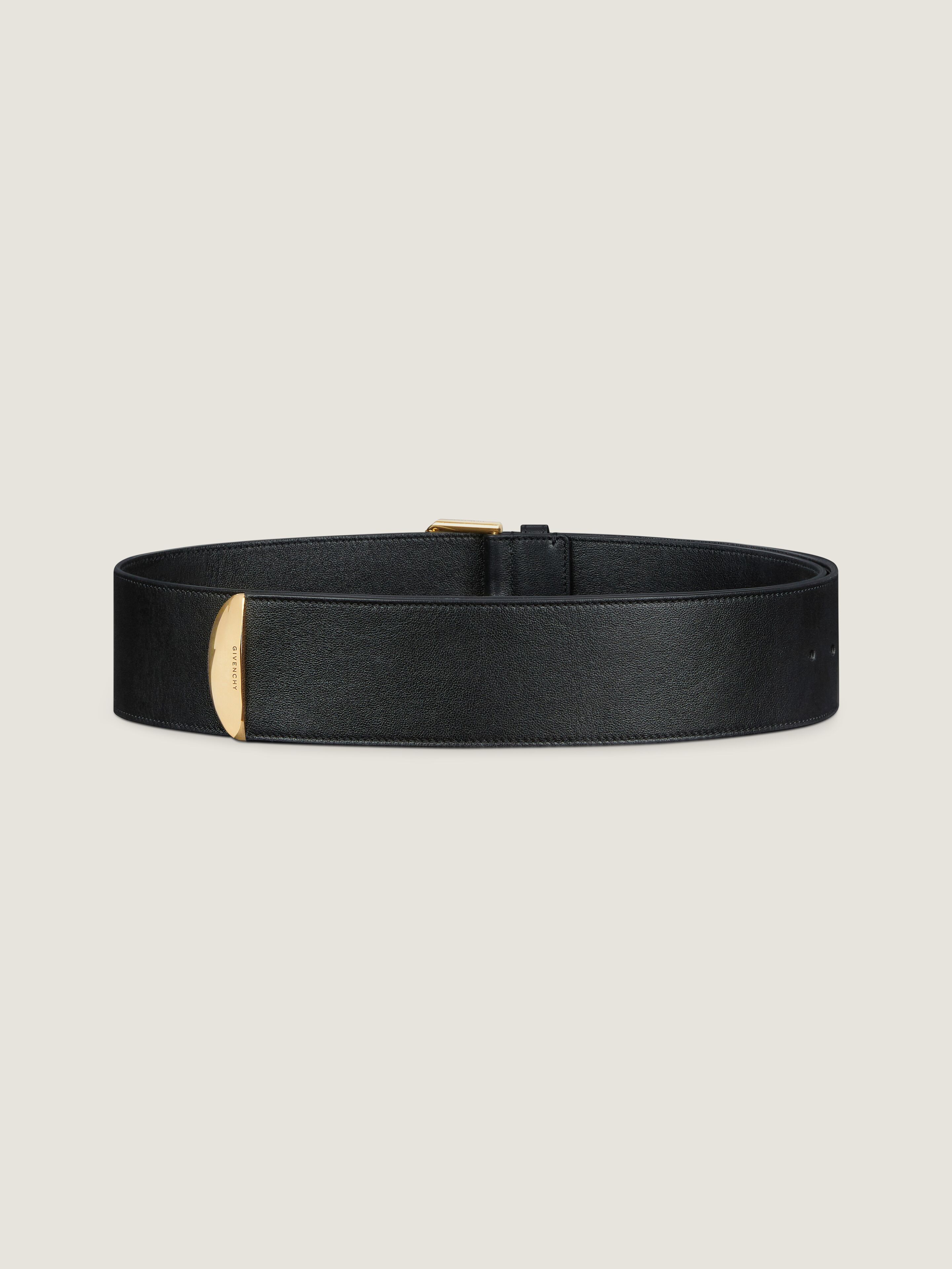 Voyou large belt in shiny leather
